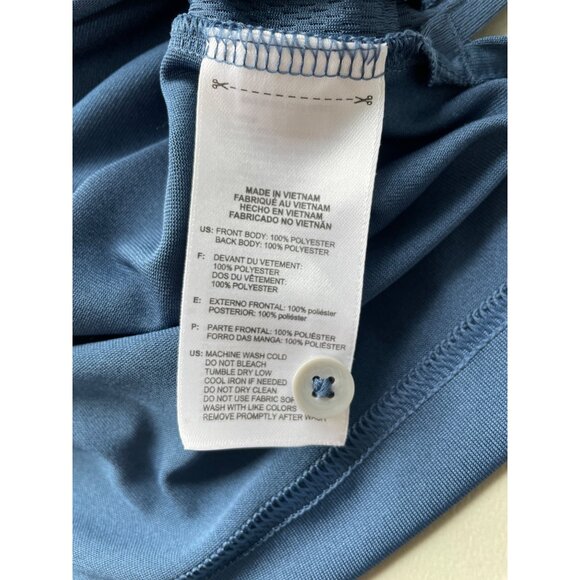 Adidas ClimaCool Golf Polo Shirt Size Large Blue Green Stripe Performance Sporty - Picture 4 of 8